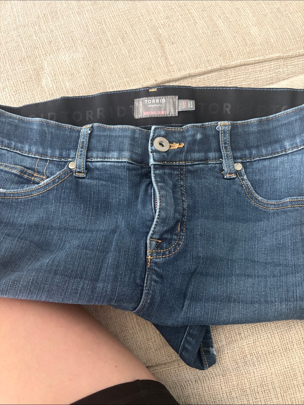 torrid Dark Blue Stretch Denim Jeggings